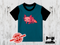 Axolotl Gamer Pink - TEAL BLUE - Panels On Demand