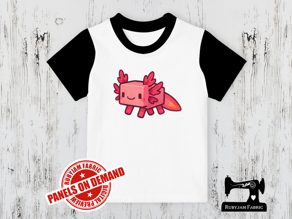 Axolotl Gamer Pink - WHITE - Panels On Demand