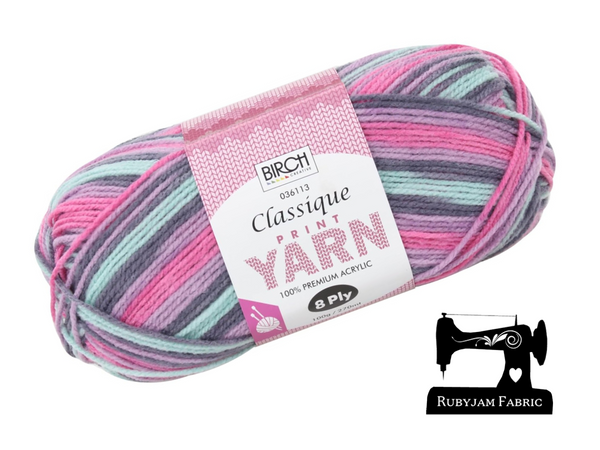 Birch Classique Acrylic Yarn - Pink Twilight, per ball