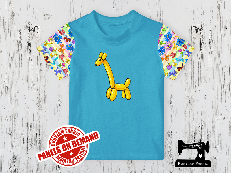 Balloon Animal Giraffe - LIGHT BLUE - Panels On Demand