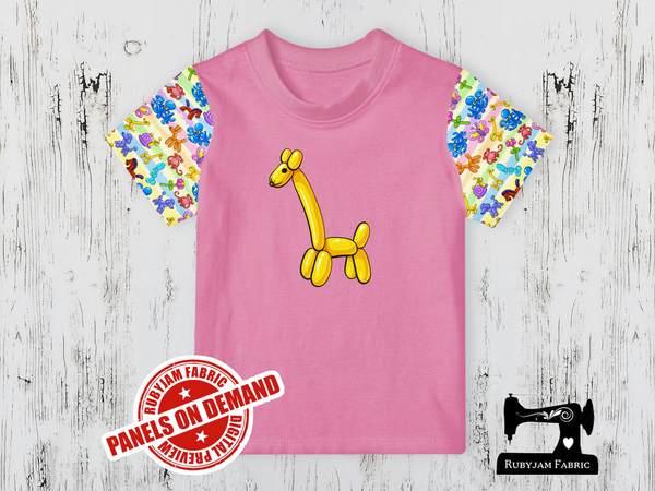 Balloon Animal Giraffe - LIGHT PINK - Panels On Demand