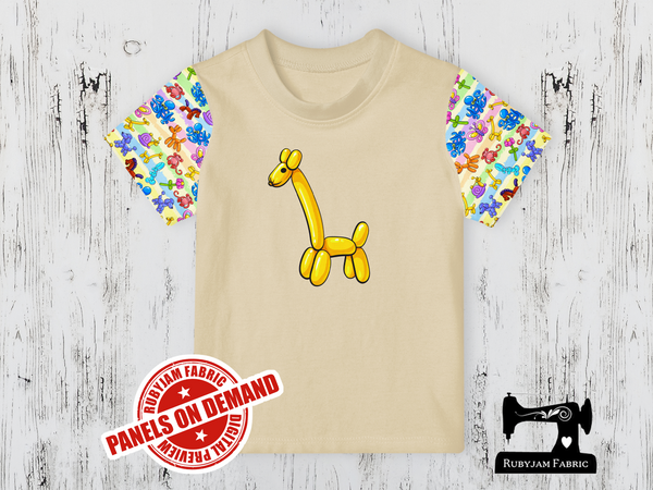 Balloon Animal Giraffe - SAND BEIGE - Panels On Demand