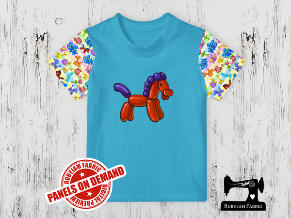 Balloon Animal Horse - LIGHT BLUE - Panels On Demand