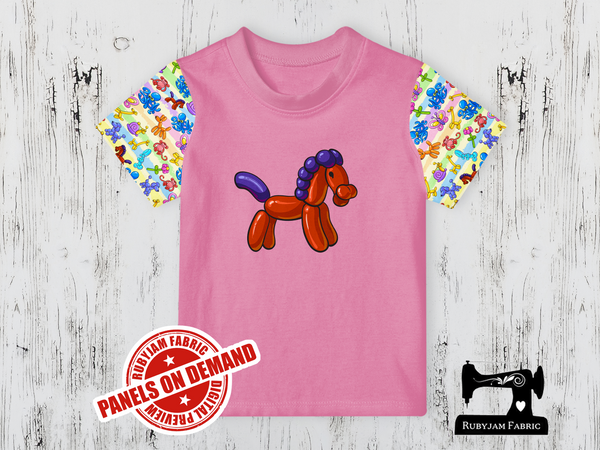 Balloon Animal Horse - LIGHT PINK - Panels On Demand