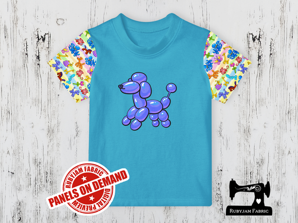 Balloon Animal Poodle Dog - LIGHT BLUE - Panels On Demand