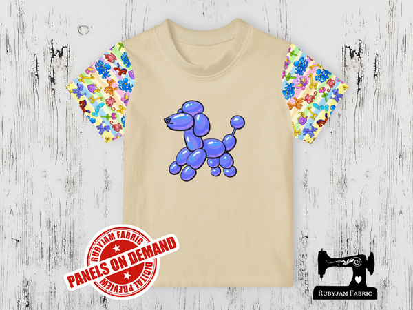 Balloon Animal Poodle Dog - SAND BEIGE - Panels On Demand