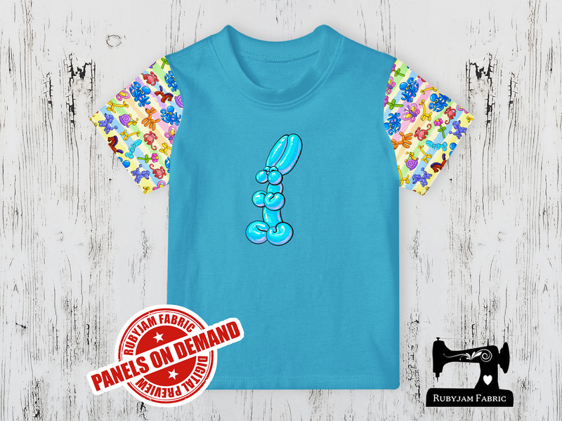 Balloon Animal Rabbit - LIGHT BLUE - Panels On Demand