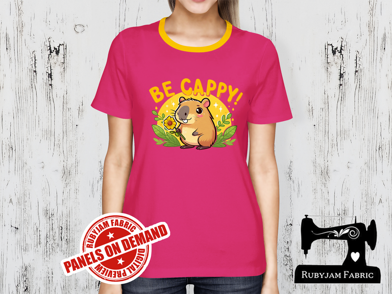 Be Cappy Capybara - FUCHSIA - Panels On Demand