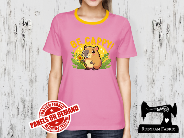 Be Cappy Capybara - LIGHT PINK - Panels On Demand
