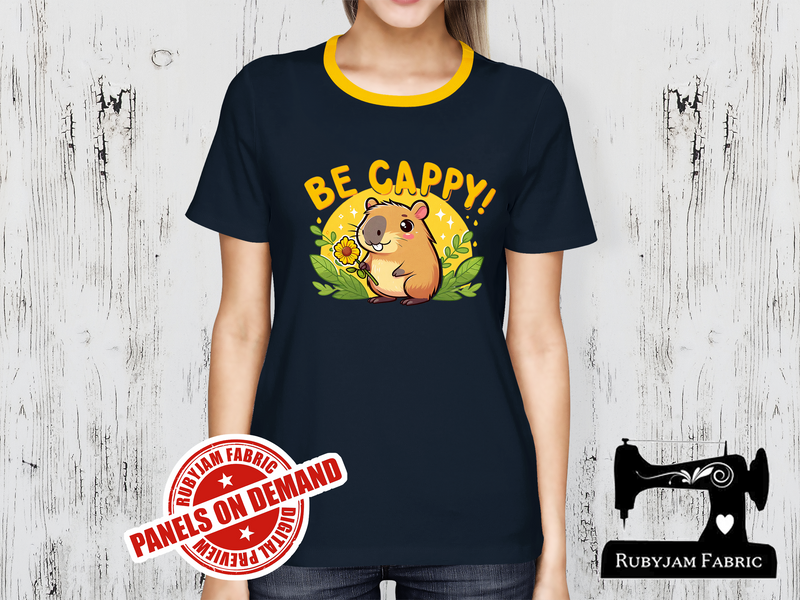 Be Cappy Capybara - NAVY BLUE - Panels On Demand