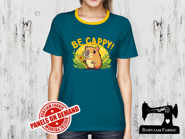 Be Cappy Capybara - TEAL - Panels On Demand