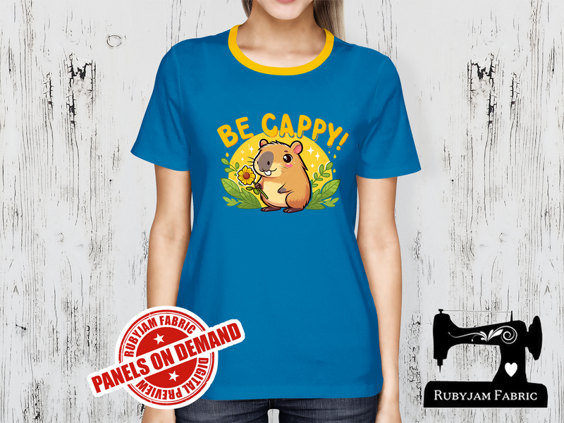 Be Cappy Capybara - TURQUOISE BLUE - Panels On Demand