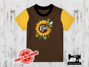 Bee Kind Sunflower - BROWN - Panels On Demand