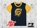 Bee Kind Sunflower - NAVY BLUE - Panels On Demand
