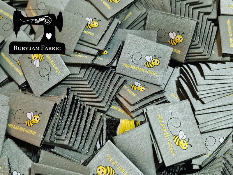 "You Are Bee-utiful" Bee, Woven Clothing Labels - Pack of 10