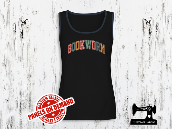 Bookworm Varsity Style - BLACK - Panels On Demand