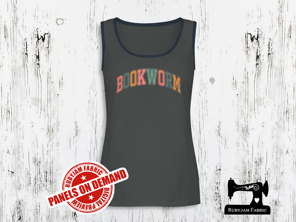 Bookworm Varsity Style - CHARCOAL GREY - Panels On Demand