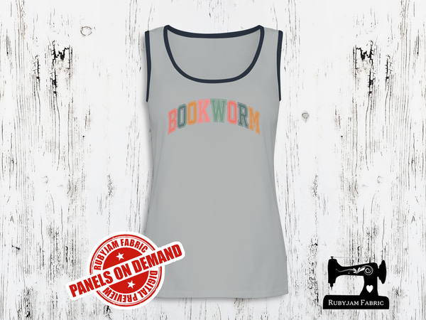 Bookworm Varsity Style - HEATHER GREY - Panels On Demand