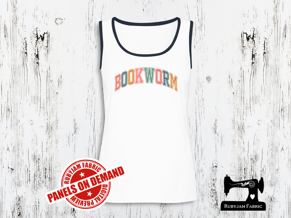 Bookworm Varsity Style - WHITE - Panels On Demand