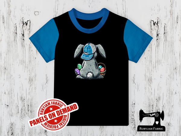 Easter Bunny Back - BLACK - Panels On Demand