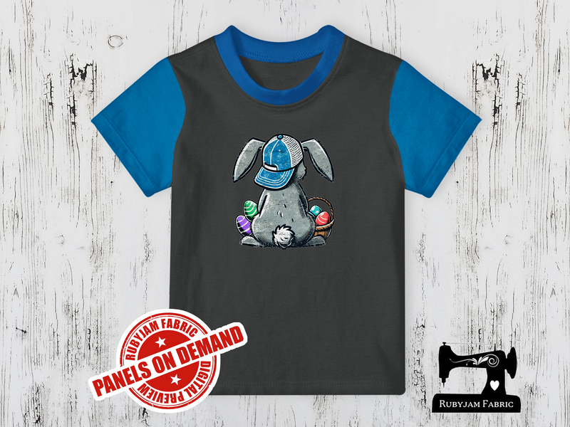 Easter Bunny Back - CHARCOAL GREY - Panels On Demand