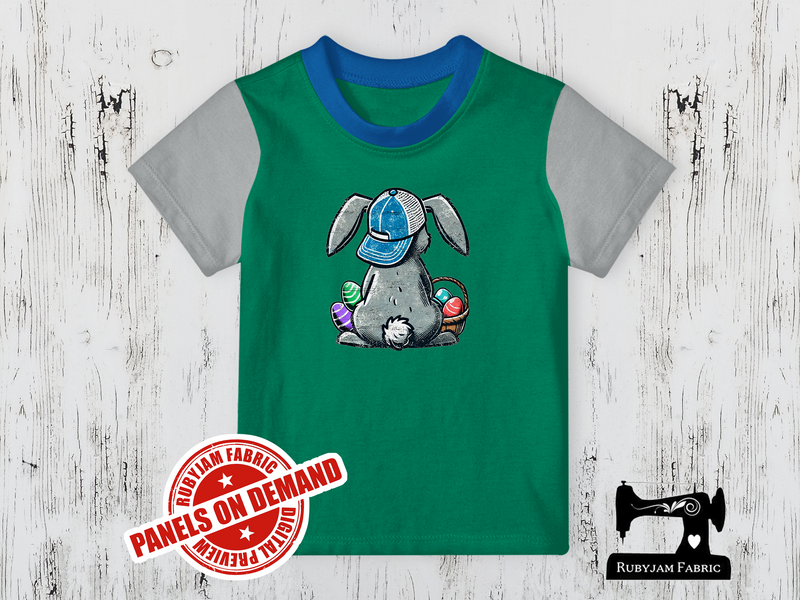 Easter Bunny Back - GREEN - Panels On Demand