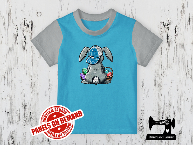 Easter Bunny Back - LIGHT BLUE - Panels On Demand