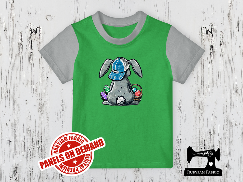 Easter Bunny Back - LIME GREEN - Panels On Demand