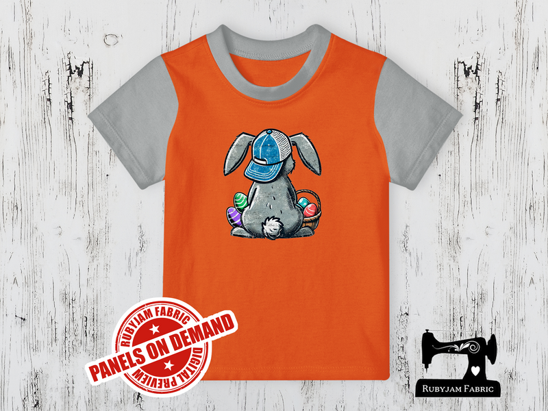 Easter Bunny Back - ORANGE - Panels On Demand