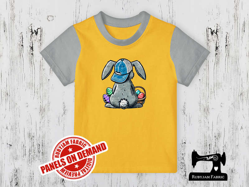 Easter Bunny Back - YELLOW - Panels On Demand