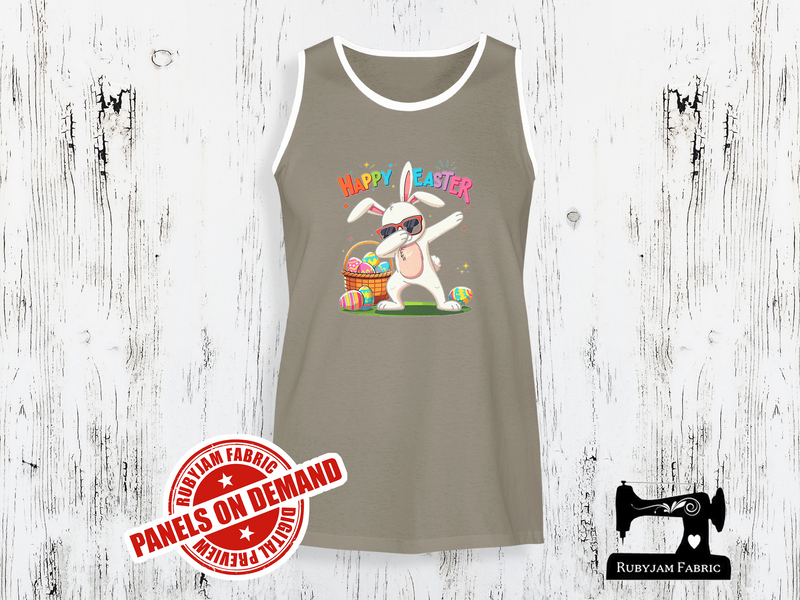 Dabbing Easter Bunny - Happy Easter - LIGHT GREY - Panels On Demand