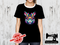 Rainbow Bunny Head - BLACK - Panels On Demand