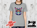 Rainbow Bunny Head - HEATHER GREY - Panels On Demand