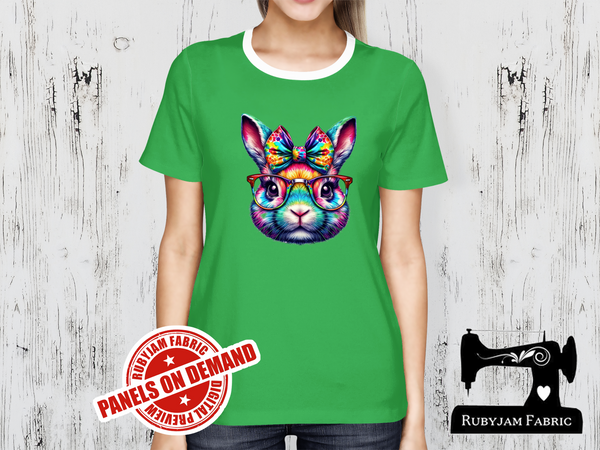 Rainbow Bunny Head - LIME GREEN - Panels On Demand