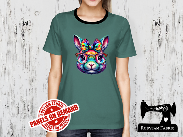 Rainbow Bunny Head - SAGE GREEN - Panels On Demand