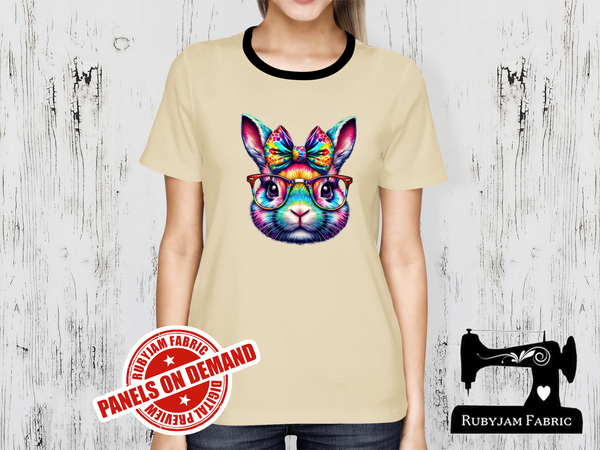 Rainbow Bunny Head - SAND BEIGE - Panels On Demand