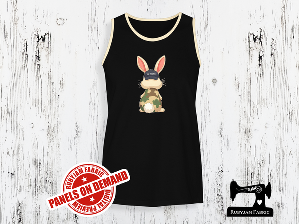 Easter Bunny Camo Egg Hunter - BLACK - Panels On Demand