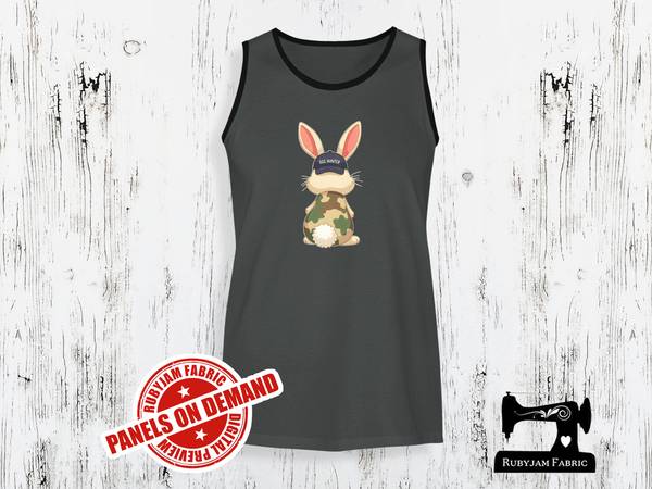 Easter Bunny Camo Egg Hunter - CHARCOAL GREY - Panels On Demand