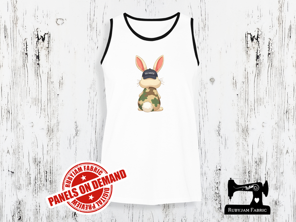Easter Bunny Camo Egg Hunter - WHITE - Panels On Demand