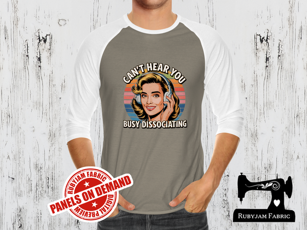 Can't Hear You, Busy Dissociating - LIGHT GREY - Panels On Demand