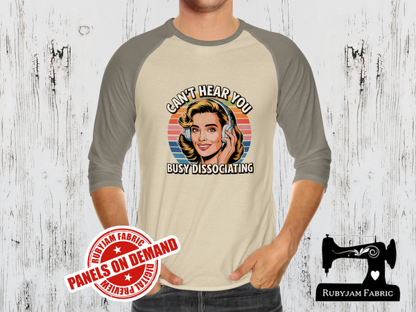 Can't Hear You, Busy Dissociating - SAND BEIGE - Panels On Demand