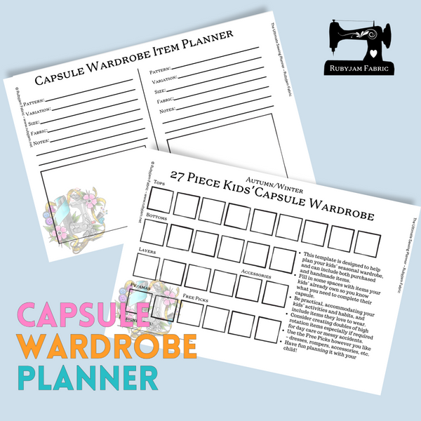 Rubyjam Fabric Capsule Planner - Autumn/Winter - Adult Version