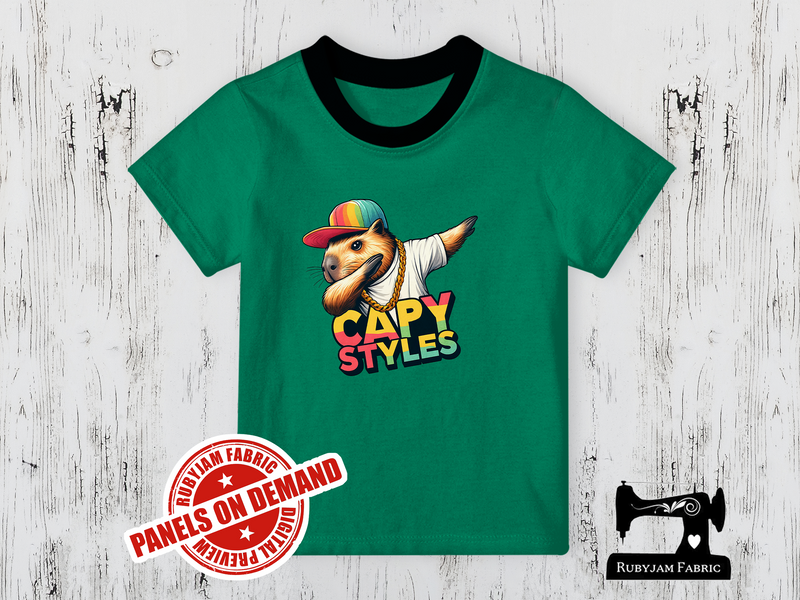 Capy Styles Dabbing Capybara - GREEN - Panels On Demand