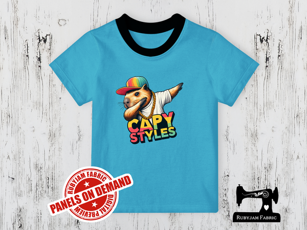Capy Styles Dabbing Capybara - LIGHT BLUE - Panels On Demand