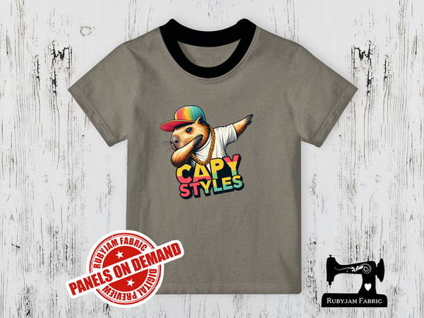 Capy Styles Dabbing Capybara - LIGHT GREY - Panels On Demand