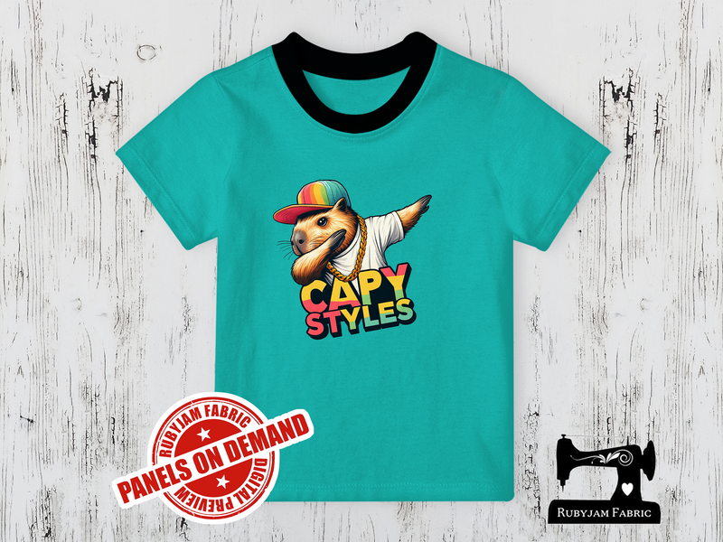 Capy Styles Dabbing Capybara - MINT - Panels On Demand