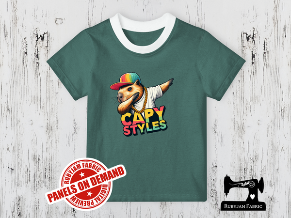 Capy Styles Dabbing Capybara - SAGE GREEN - Panels On Demand