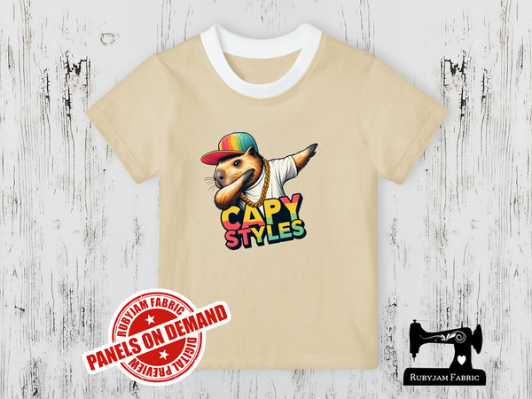 Capy Styles Dabbing Capybara - SAND BEIGE - Panels On Demand