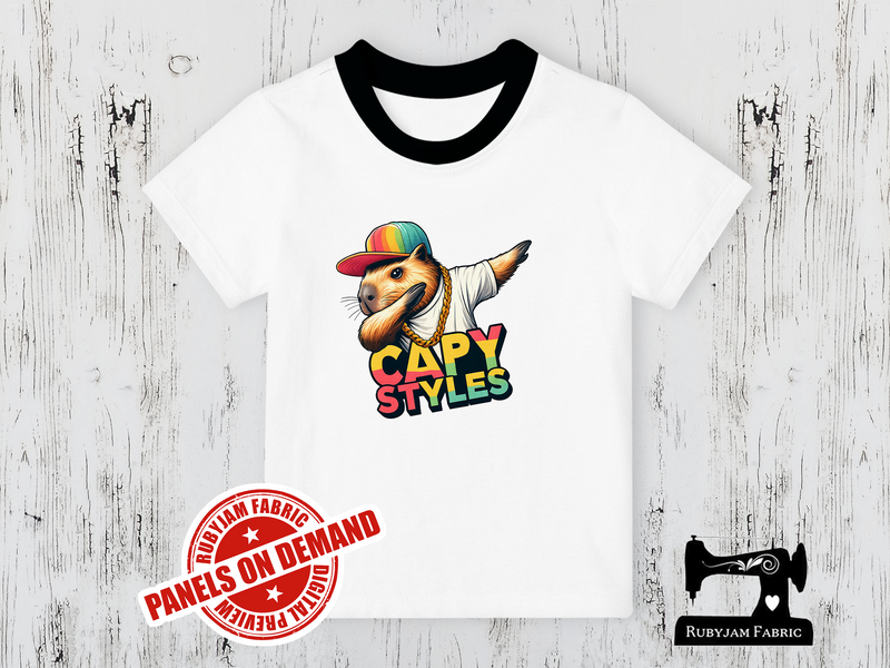 Capy Styles Dabbing Capybara - WHITE - Panels On Demand