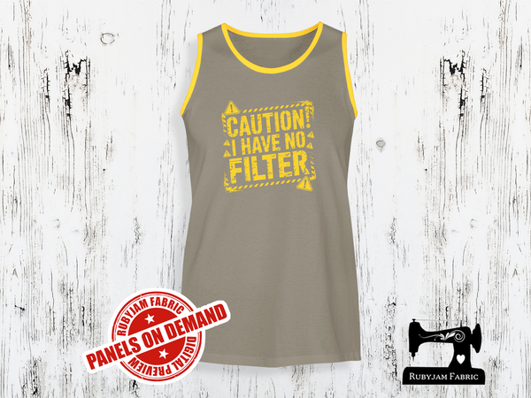 Caution I Have No Filter (yellow) - LIGHT GREY - Panels On Demand